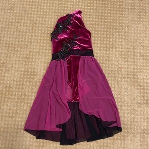 Girls Purple and Black Lyrical Dance Costume